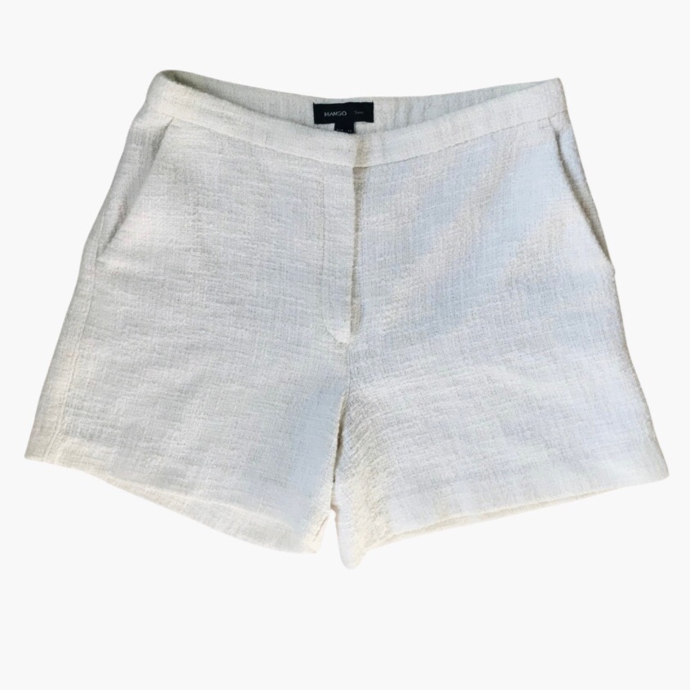 Lightweight Tweed Boucle Fabric Shorts